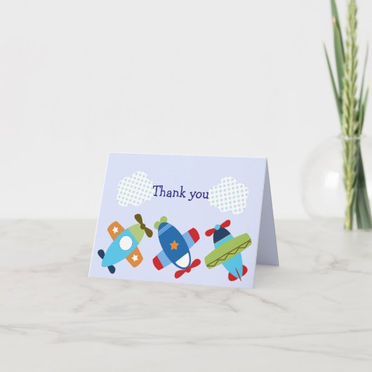 Airplanes Cute Note Cards Bedankkaart (Voorkant)