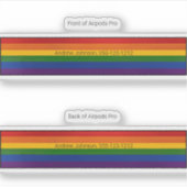 Airpods Pro Hoesje Decoratieve Skin - Pride (Voorkant)