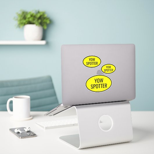 Airport Code Spotter Custom - Cut Vinyl Sticker (Ordinateur portable sur le bureau)