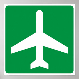 Airport Higway Sign Poster