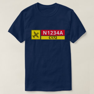 Airport Landingsbaan Bord Vliegtuignummer T-Shirt
