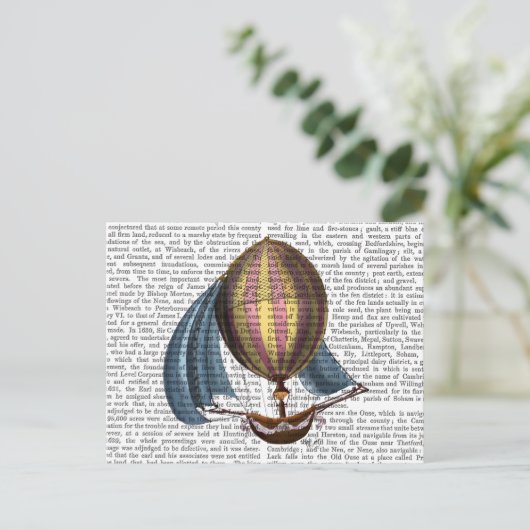 AirShip met blauwe nagels Briefkaart (Staand voorkant)