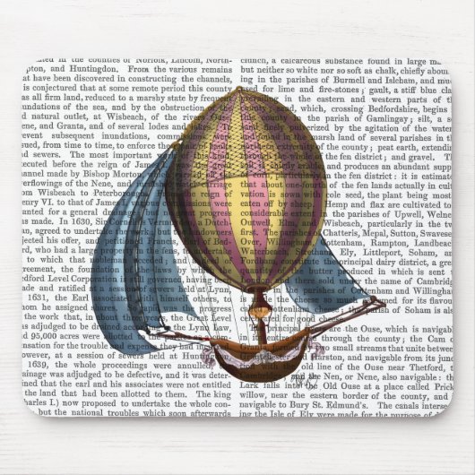AirShip met blauwe nagels Muismat (Voorkant)