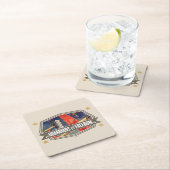 Airshow Vierkante Kartonnen Onderzetter (Insitu)