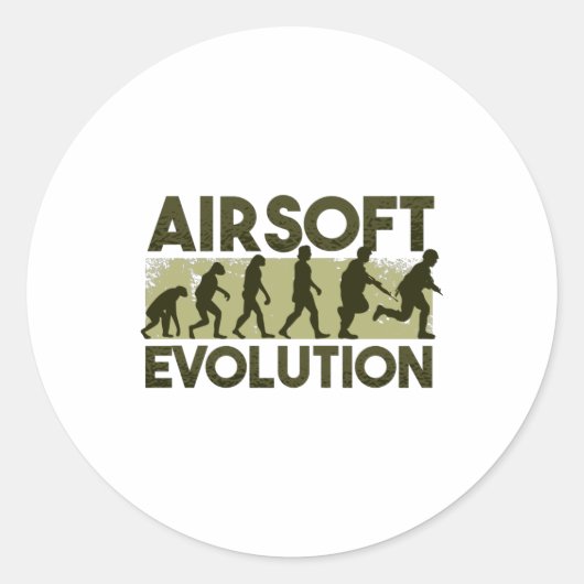 Airsoft-evolutie Ronde Sticker (Voorkant)