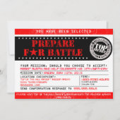Airsoft 'Prepare for Battle' 5x7 Uitnodiging (Voorkant)