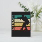 Airsoft Retro Paintball Airsoft Player Briefkaart (Staand voorkant)