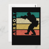 Airsoft Retro Paintball Airsoft Player Briefkaart (Voorkant / Achterkant)