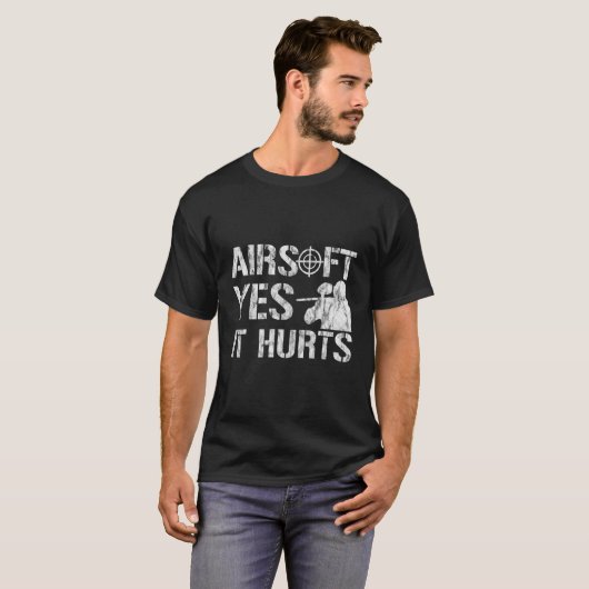 Airsoft Yes It Hurts T-shirt (Voorkant volledig)