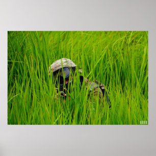 Airsofter in blades of sawgrass poster