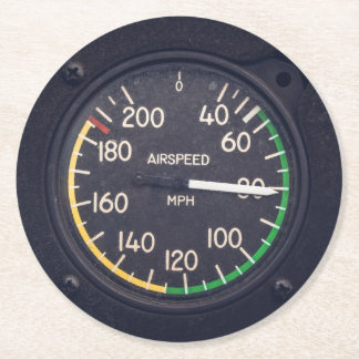 Airspeed Gauge Ronde Kartonnen Onderzetter