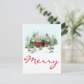 Airstream kerstkaart (Staand voorkant)