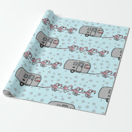 Airstream Santa Flamingo Cadeaupapier