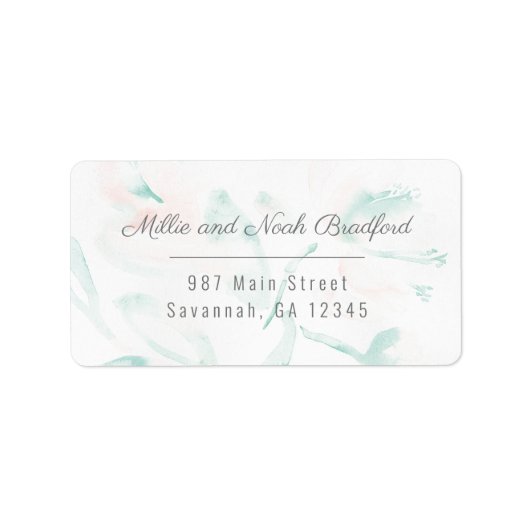 Airy Blooms - Retouradreslabels Etiket (Voorkant)