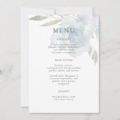 Airy Blue Bloemen Quinceanera Menu (Voorkant)