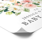 Airy Blush Animals Baby shower Affiche de bienvenu (Coin)