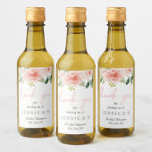 Airy Blush Mini Étiquette bouteille à vin (Bouteilles)