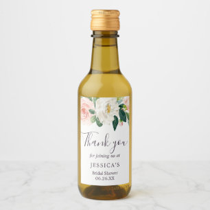 Airy Blush Mini Wine Bottle Labels Wijn Etiket