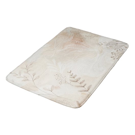 Airy Bohemian Botanical Floral String Art Design Badmat (Gekanteld)