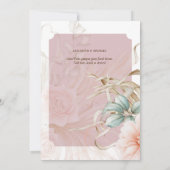 Airy BOHO Pampas Grass Light Peach Weddenschap Save The Date (Achterkant)