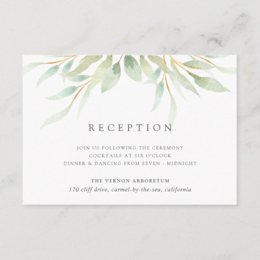 Airy Botanical Reception Kaart (Voorkant)