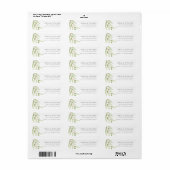 Airy Botanical Return Address Etiket (Full Sheet)