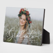 Airy Elegance EDITABLE COLOOR Afstuderen Plaque Fotoplaat (Zijkant)