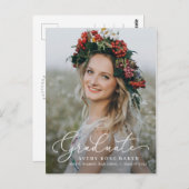 Airy Elegance EDITABLE COLOR Afstuderen Briefkaart (Voorkant / Achterkant)