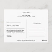 Airy Elegance EDITABLE COLOR Afstuderen Hartelijk  Briefkaart (Achterkant)