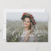 Airy Elegance EDITABLE COLOR Afstuderen Invitation Aankondiging (Voorkant)