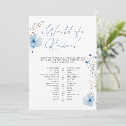 Airy Eucalyptus Greenery Boho Rustic Bridal Shower Kaart (Staand voorkant)