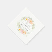 Airy Floral | Aangepaste bruiloft Servet (Hoek)