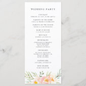 Airy Floral Wedding Ceremony Programme Programma (Achterkant)