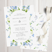 Airy French Blue Floral Pill Lijst Wedding