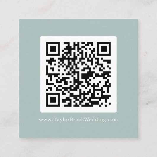 Airy Green Coördinaat QR Code Details Informatiekaartje (Achterkant)