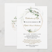 Airy Greenery Celebration of Life Funeral Memorial Kaart (Voorkant / Achterkant)