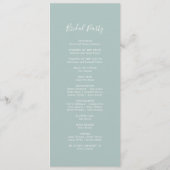 Airy Greenery en Gold Leaf Wedding Programme Programma (Achterkant)