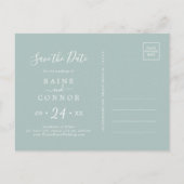 Airy Greenery Horizontal Save the Date Briefkaart (Achterkant)
