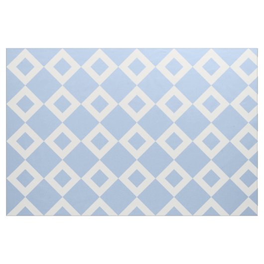Airy Light Blue en White Diamond Pattern Fabric Stof (Fat Quarter)