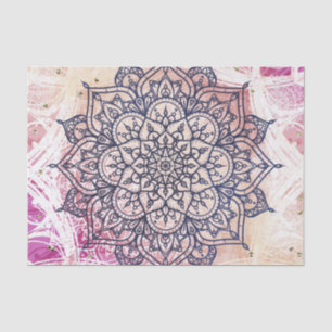 Airy Mandala Happy Pink Paars Yellow Blue & Gold Tissuepapier