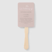 Airy Pastel Blush | Trouwprogramma Hand Fan Handwaaier (Voorkant)