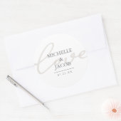 Airy Pastel | Monogram Love Wedding Sticker (Envelop)
