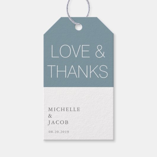 Airy Pastel Turquoise | Étiquette Cadeau Favor Mar (Devant)