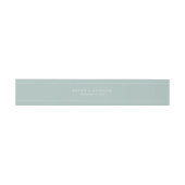Airy Sage Green Wedding Belly Band Uitnodigingen Wikkel (Vlak)