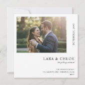 Airy Square Image Wedding Invitation card (Devant)