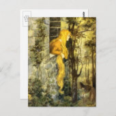 airy Tale, Rapunzel met lange klonen Briefkaart (Voorkant / Achterkant)