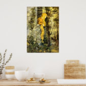  airy Tale, Rapunzel met lange klonen Poster (Keuken)