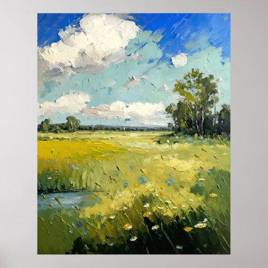 Airy Wildflower Meadow Fine Art Poster (Voorkant)