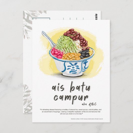 Ais Batu Campur ABC Maleisië Briefkaart (Voorkant / Achterkant)