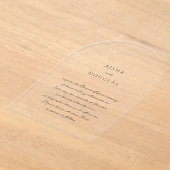 Aisha Elegant Modern Wedding Acryl Uitnodigingen (Laagn)